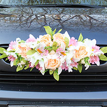 Украшение для свадебного автомобиля "Пионы и орхидеи"