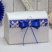 Коробка для денег на свадьбу "Портофино" синий
