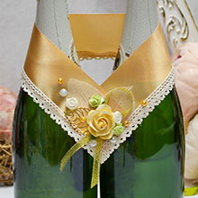 Свадебные украшения на бутылки "Уютная осень"