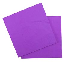 Салфетки из бумаги (фиолетовый) 12*33 см