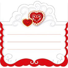 Рассадочные карточки на свадьбу "Красные сердца"