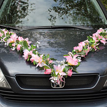 Лента "Роскошь"  для свадебного автомобиля (розовый)