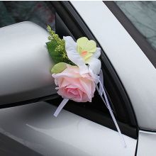 Свадебные бутоньерки на машину "Амели" (2 шт) (розовый)