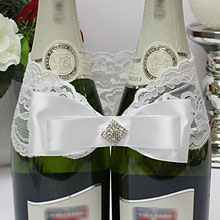 Декор для свадебного шампанского "Сицилия"