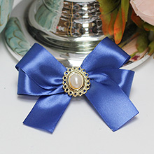Бутоньерка для жениха на свадьбу "Винтажный шик" синий