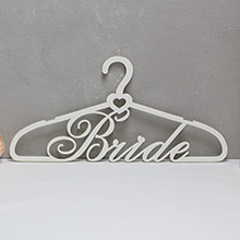 Свадебная вешалка для платья "Bride" (белый)