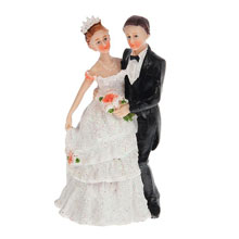 Статуэтка для свадебного торта "Молодожены" 15 см