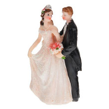 Свадебная фигурка на торт "Молодожены" 12 см