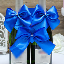 Украшение на бутылки шампанского "Paradise" синий