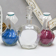 Комплект свадебных свечей "Сапфир" голубой/малиновый
