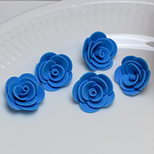 Цветок латексный (голубой) (3*2 см)