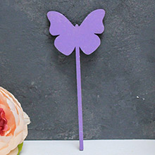 Топпер деревянный для кекса "Бабочка" (фиолетовый)