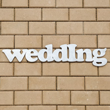Деревянное слово для фотосессии "Wedding" (75 см) (серебряный с блестками)