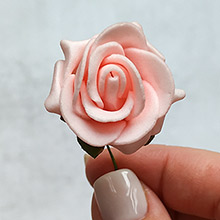 Латексный цветок "Розочка" ( 1 шт, 2,5 см) (розовый)