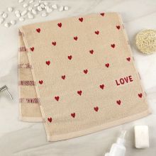 Сувенирное полотенце "Love, сердечки" (35*75) 100% хлопок