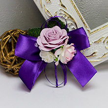 Бутоньерка для жениха на свадьбу "Таинственный сад" фиолетовый