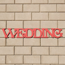 Деревянное слово для фотосессии "Wedding" (70 см) (красный)