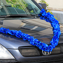Лента для свадебного автомобиля "Бомбочка" (сине-голубой)