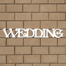 Деревянное слово для фотосессии "Wedding" (70 см) (белый)