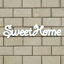 Деревянное слово для фотосессии "Sweet home" (белый) (60 см)