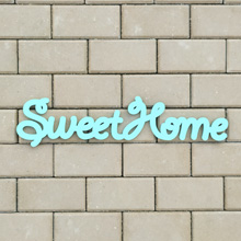 Деревянное слово для фотосессии "Sweet home" (60 см) (бирюзовый)
