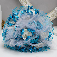 Свадебный букет-дублер "Голубая лагуна" (голубой)