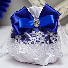 Сумочка невесты на руку "Портофино" синий