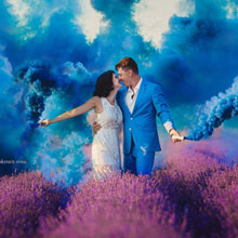 Цветной дым для фотосессии на свадьбу "Севилья" синий