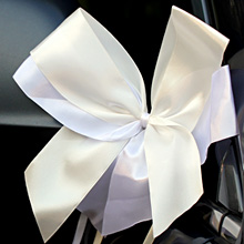 Комплект бутоньерок на свадебный автомобиль "Фантазия" (белый/айвори)