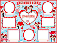 Плакат на свадьбу "История любви"