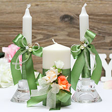 Свадебные свечи ручной работы "Розалина"