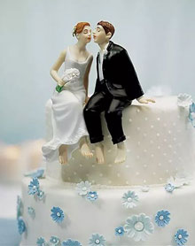 Свадебная статуэтка на торт "В облаках от счастья"