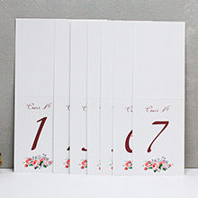 Свадебные карточки ручной работы "Роскошные цветы" от 1 до 7