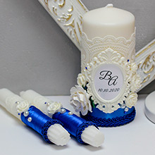 Свадебный домашний очаг "Сливочный десерт" синий