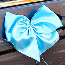 Свадебные украшения на автомобиль - "Миледи" 2 шт ( голубой)
