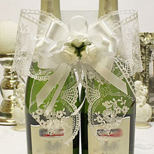 Свадебное украшение на бутылки "Летняя сказка"
