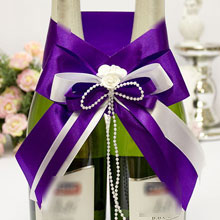 Съемное украшение на шампанское "Улыбка" фиолет