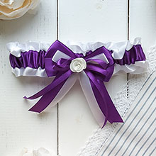 Свадебная подвязка для невесты "Fantastic" фиолетовый