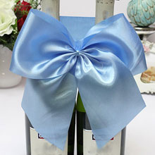 Свадебные украшения на бутылки "Классика" голубой