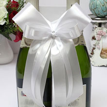 Съемное украшение на шампанское "Скарлетт" белый